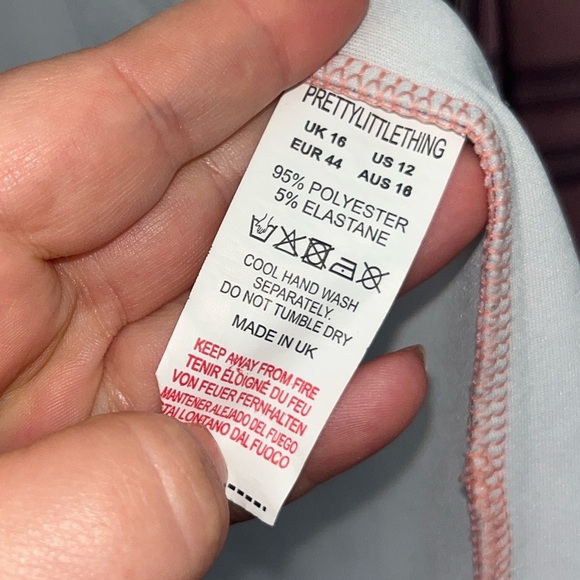 PRETTYLITTLETHING Pink Checkered Boyfriend Blazer Size 12 - Picture 5 of 9